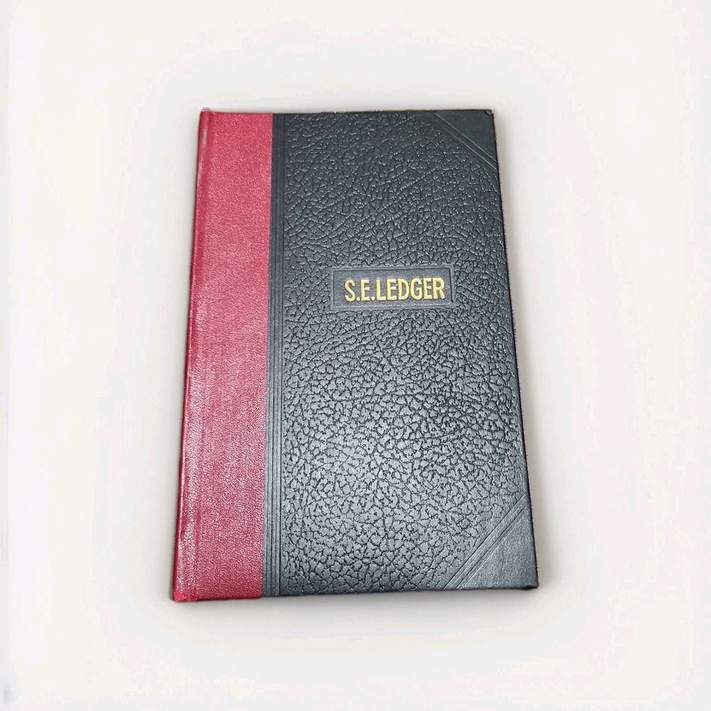 Vintage 1960s S.E. Ledger Miniature Hard Cover 124 Pages +‎ Index
